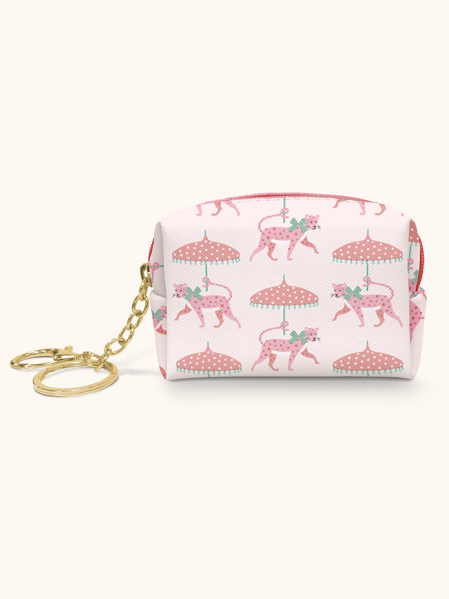 Leopard on Parade Key Chain Pouch
