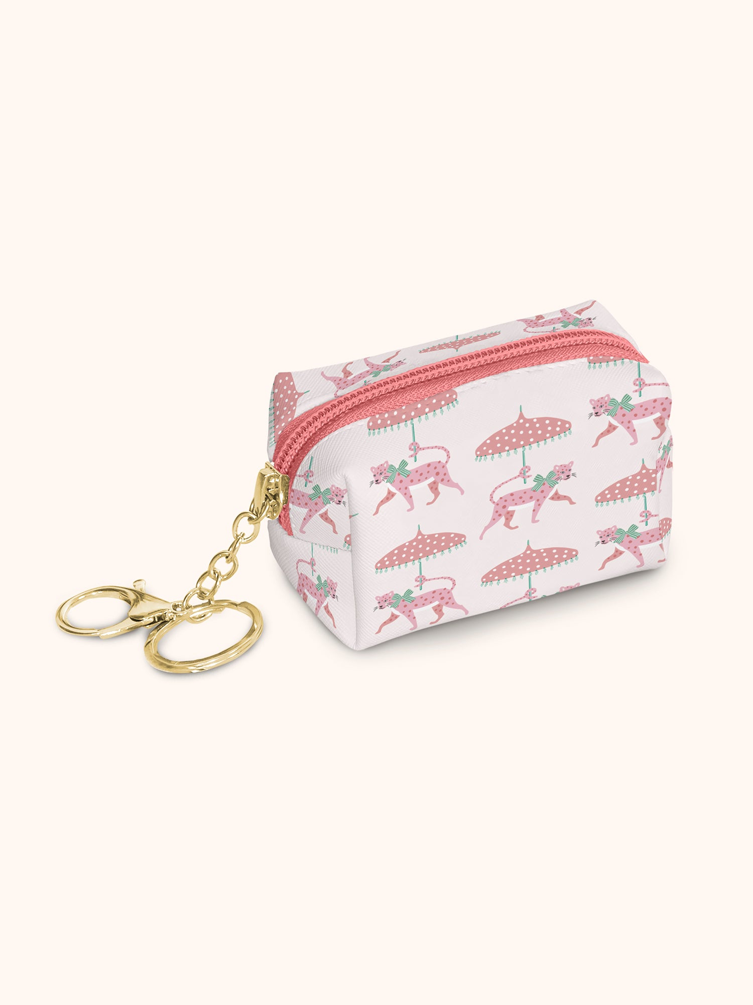 Leopard on Parade Key Chain Pouch
