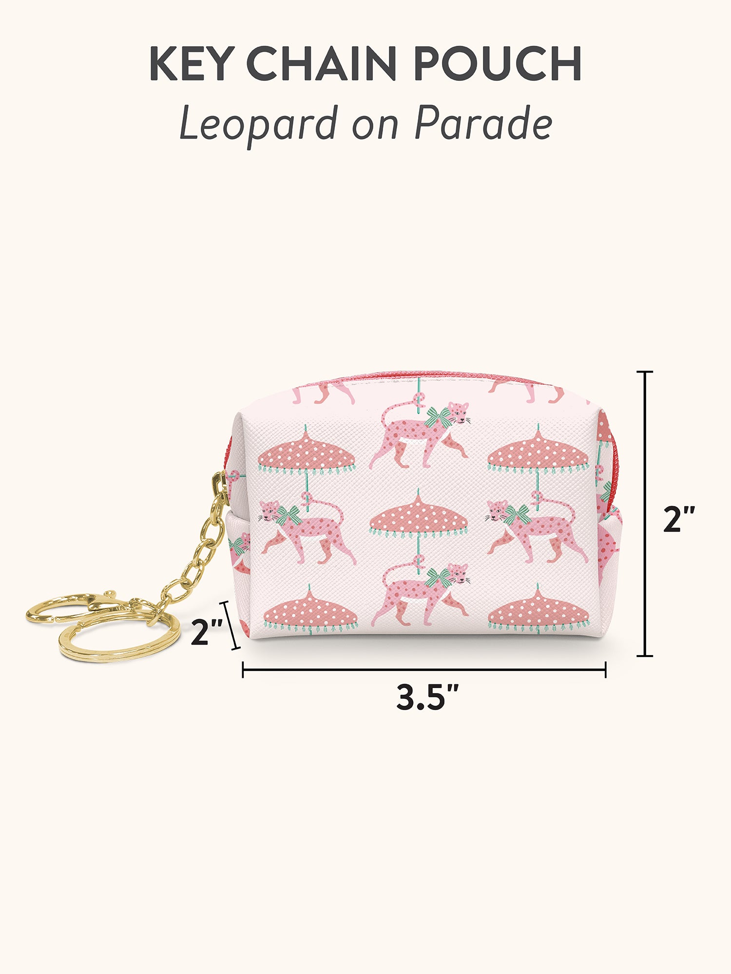 Leopard on Parade Key Chain Pouch