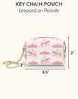 Leopard on Parade Key Chain Pouch