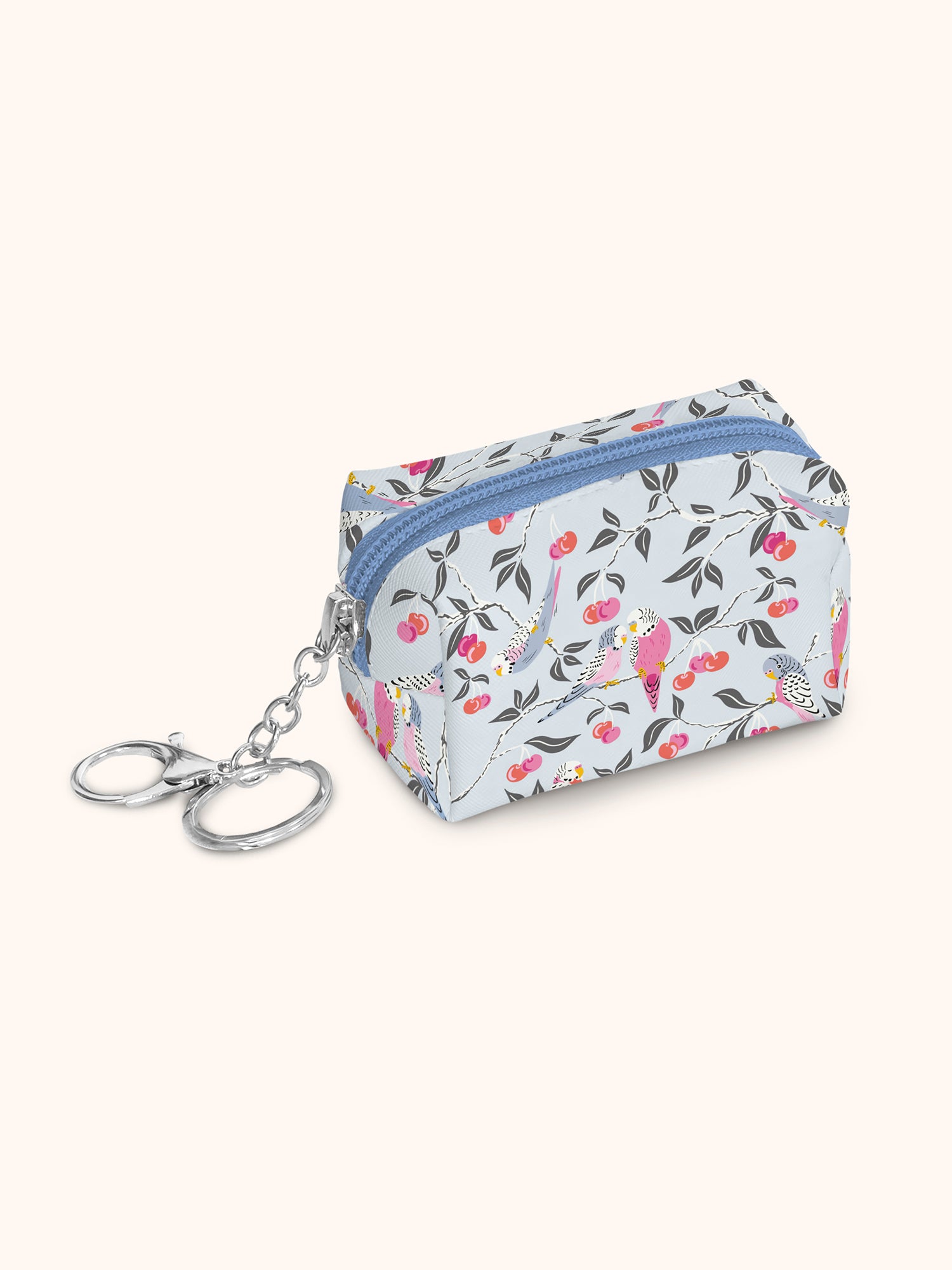 Birds in the Cherry Tree Key Chain Pouch