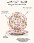 Leopard on Parade Scalloped Lunch Plates