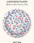 Birds in the Cherry Tree Scalloped Lunch Plates