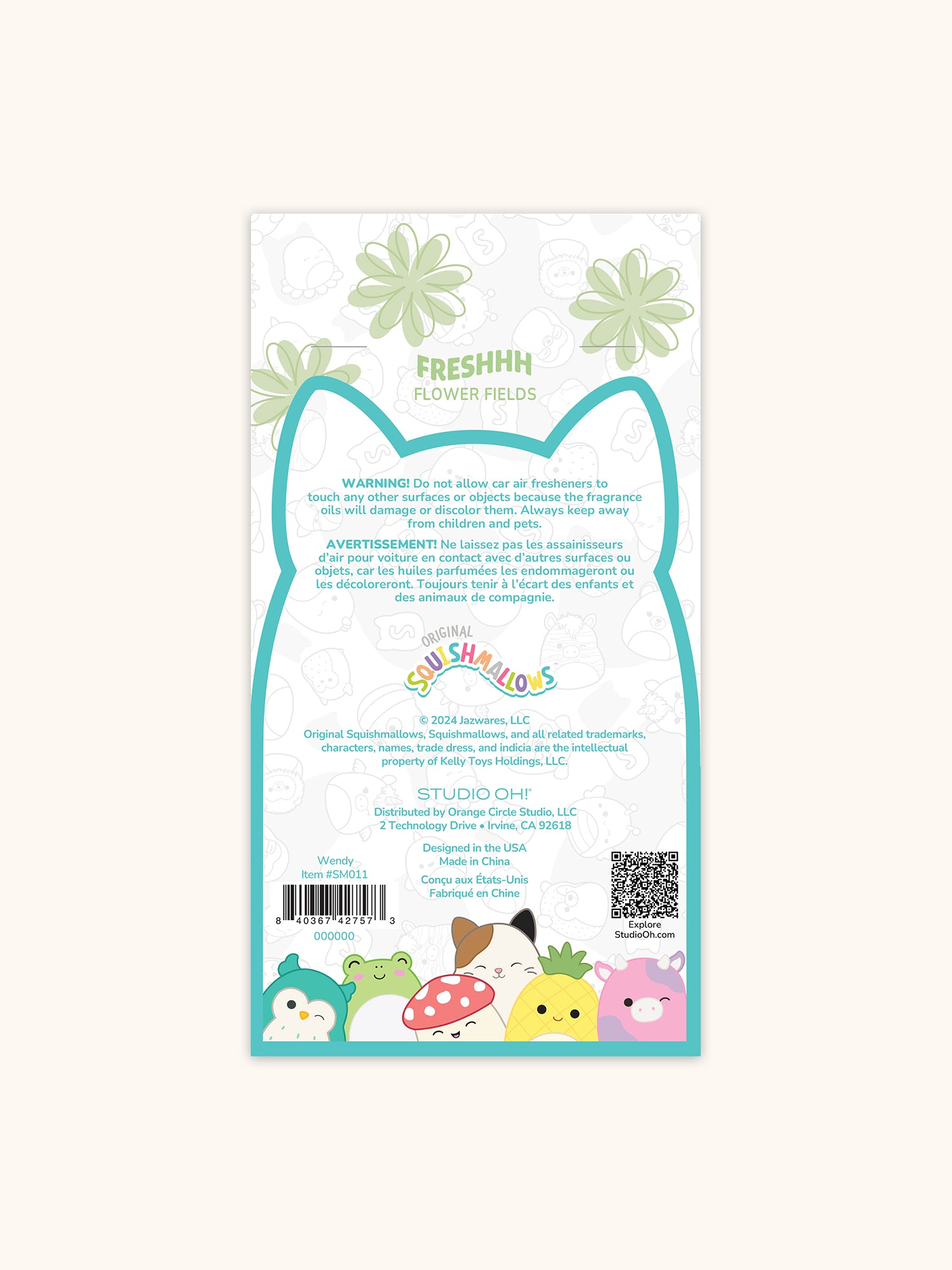 Squishmallows Wendy Car Air Fresheners - Freshhh Flower Fields