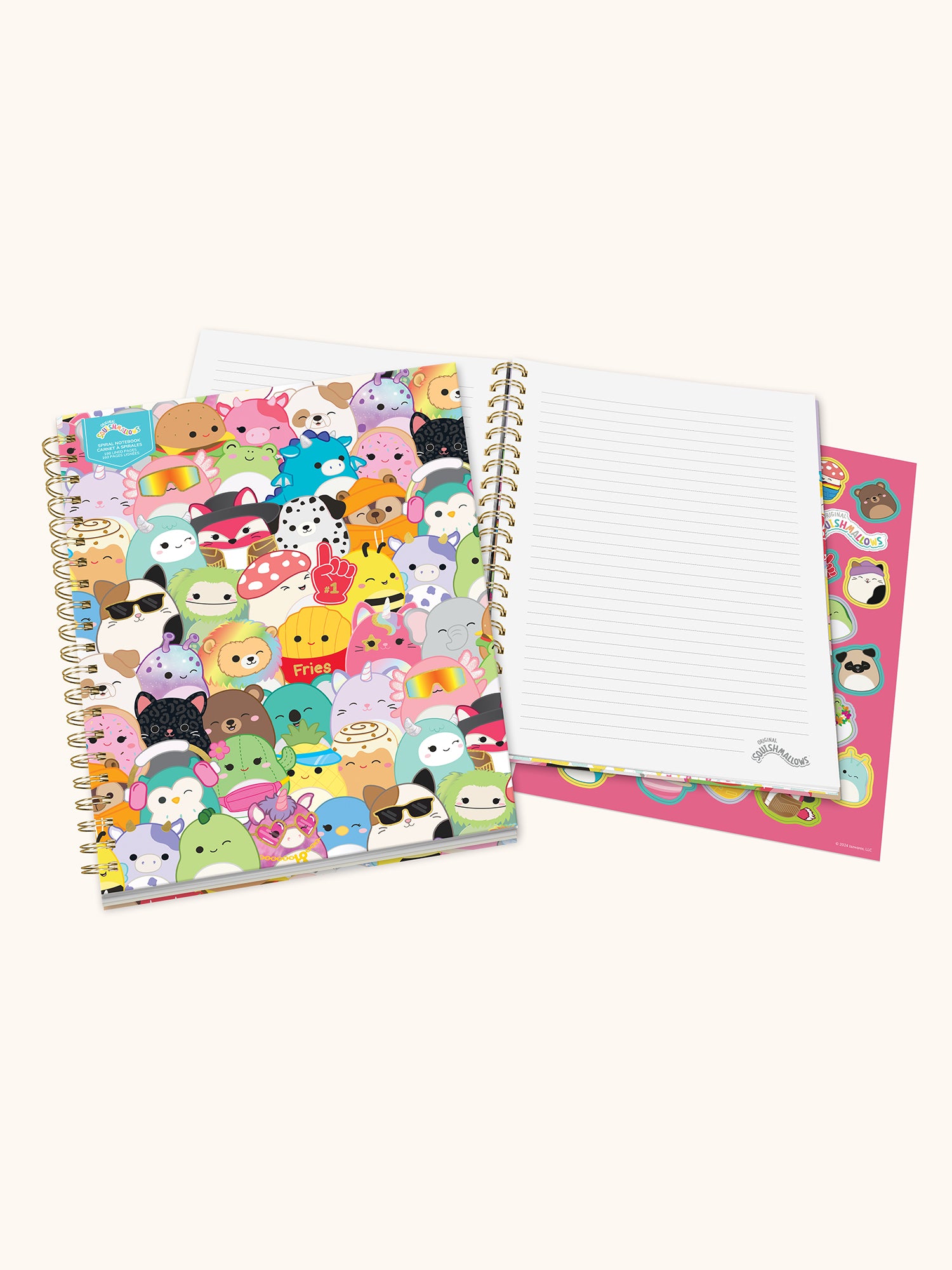 Squishmallows Back-to-Campus Squad Extra Large Spiral Notebook