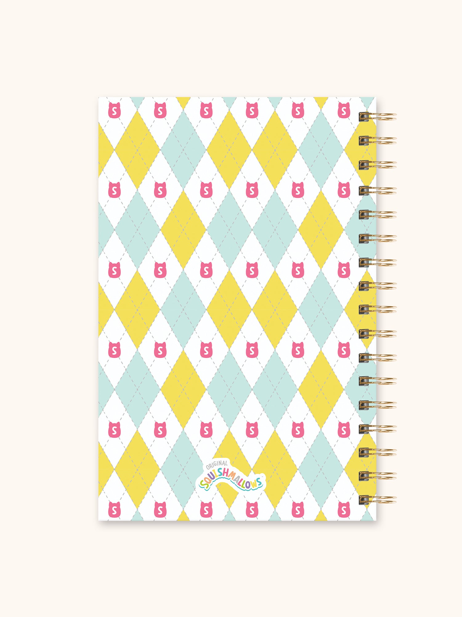 Squishmallows Back-to-Campus Medium Spiral Notebook with Squishy Puff - Cam