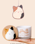Squishmallows Cam Candle with Squishy Puff - Purrrfect Maple Donut