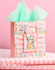 Leopard on Parade Large Vertical Die-Cut Gift Bag with Tissue