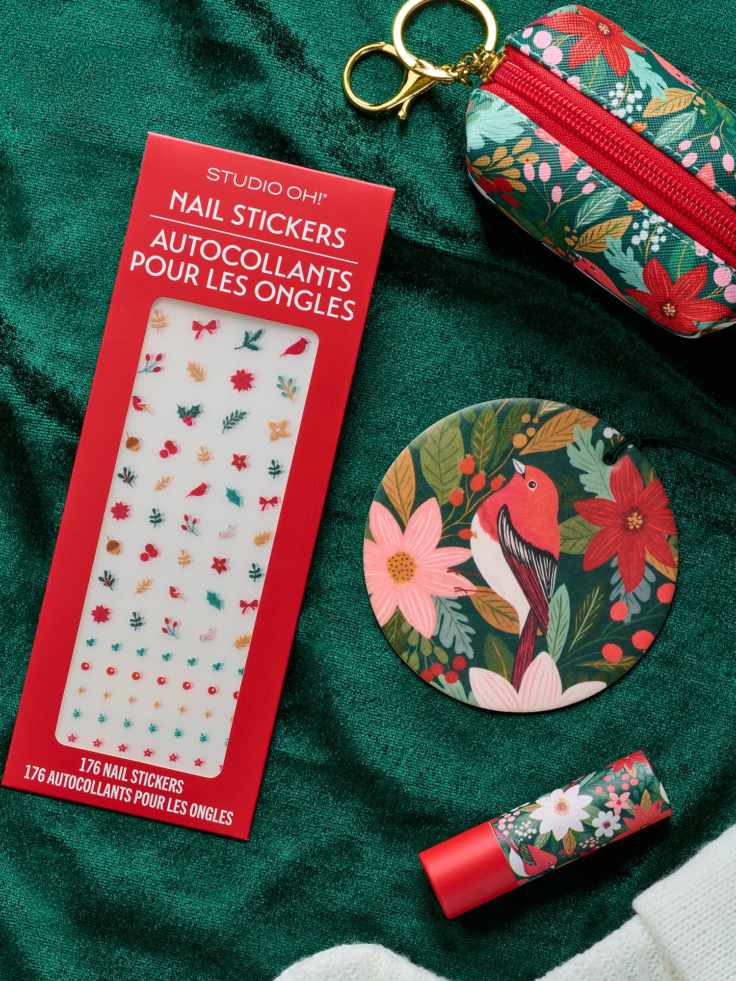 Nature's Celebration Christmas Key Chain Pouch