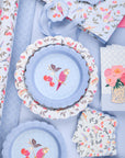Birds in the Cherry Tree Scalloped Dessert Plates