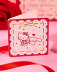 Hello Kitty and Friends Hearts and Ribbons Assorted Mini Note Cards with Stickers
