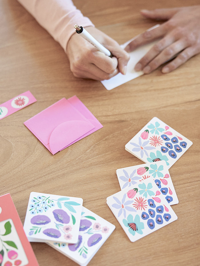 Botanical Bliss Mini Notecard Set with Stickers