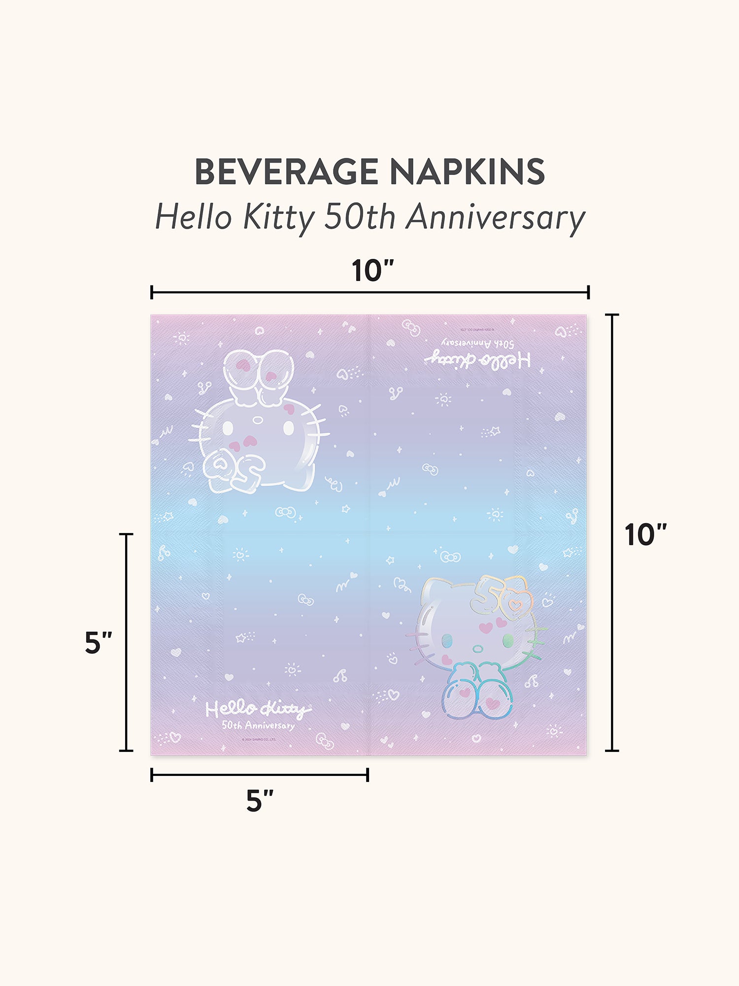Hello Kitty 50th Anniversary Beverage Napkins