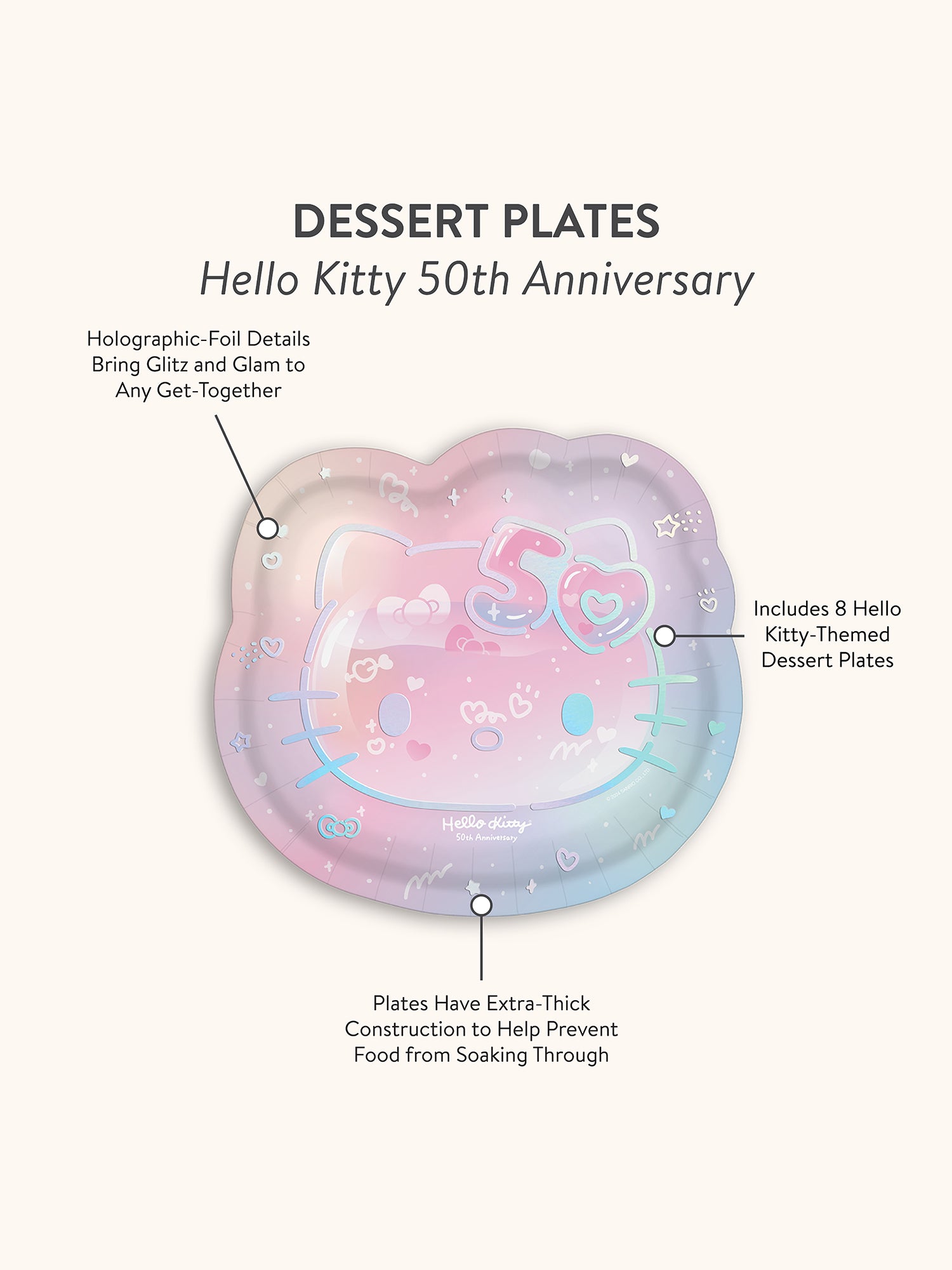 Hello Kitty 50th Anniversary Dessert Plates – Studio Oh!