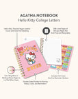 Hello Kitty College Letters Agatha Notebook