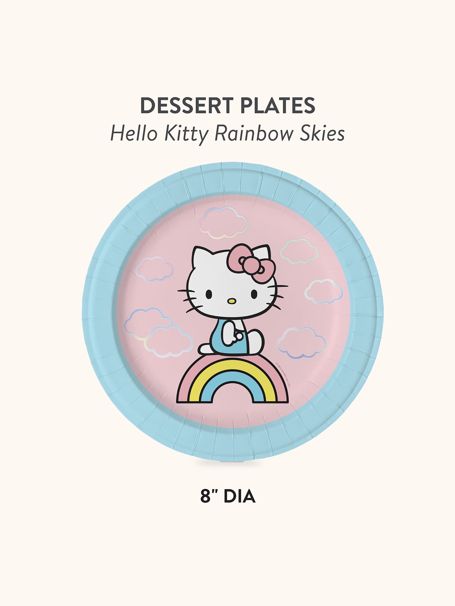 Hello Kitty Rainbow Skies Dessert Plates