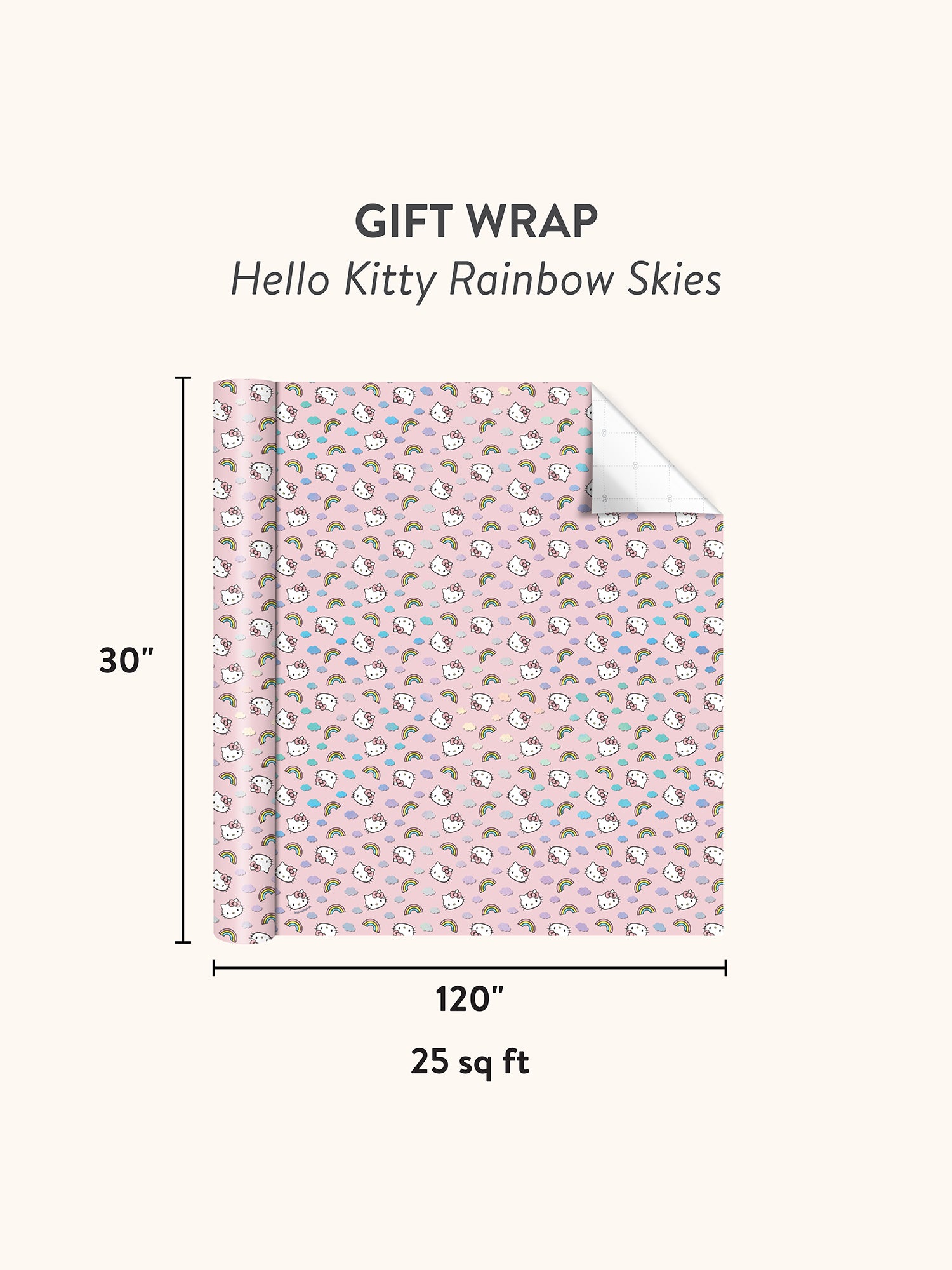 Hello Kitty Rainbow Skies Gift Wrap