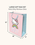 Hello Kitty Rainbow Skies Large Gift Bag Set
