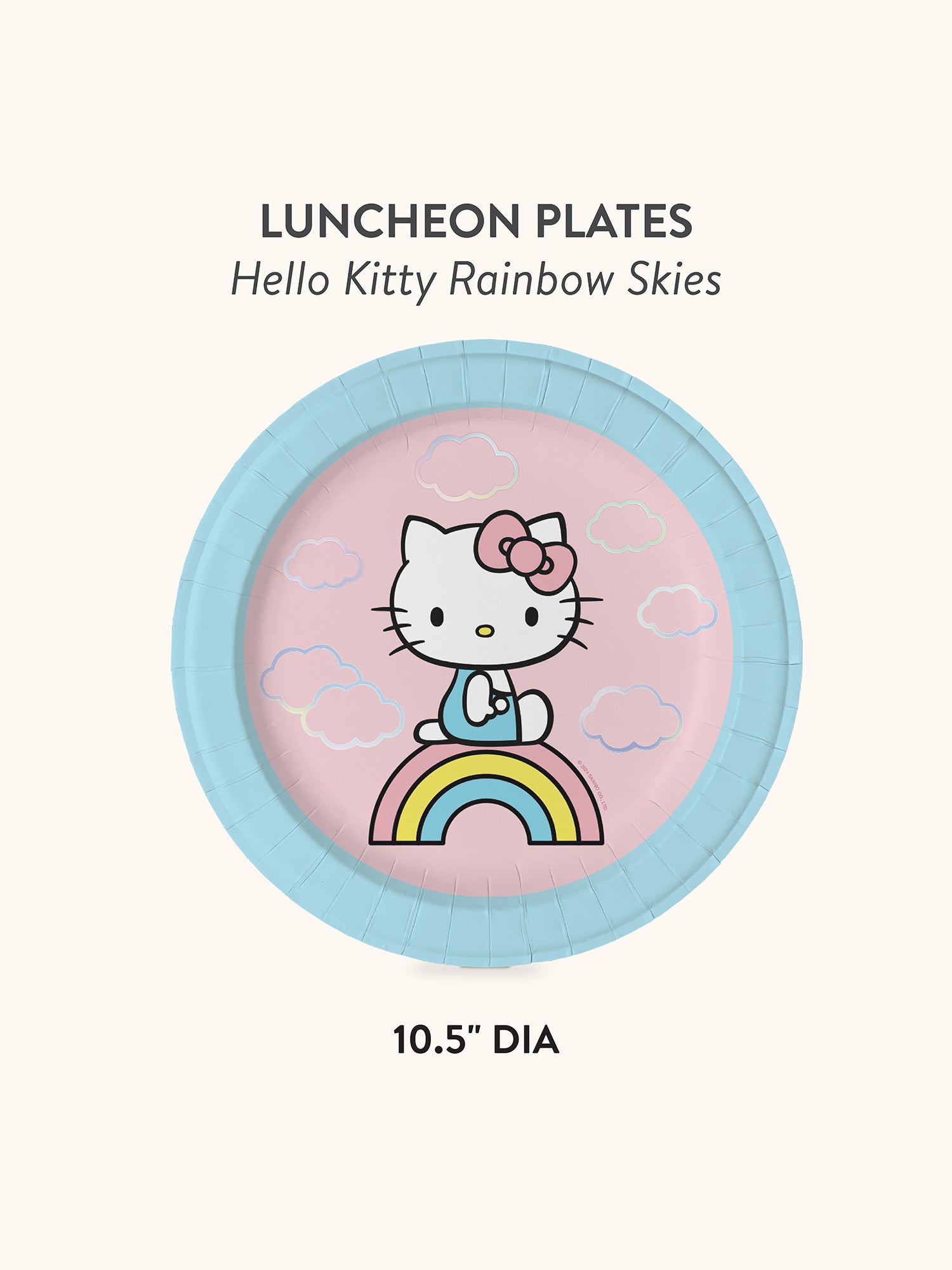 Hello Kitty Rainbow Skies Luncheon Plates