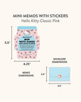 Hello Kitty Classic Pink Mini Memo with Stickers