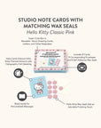 Hello Kitty Classic Pink Studio Note Cards with Wax Seals