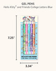 Hello Kitty and Friends College Letters Blue Gel Pen Set
