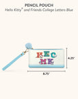 Hello Kitty and Friends College Letters Blue Pencil Pouch