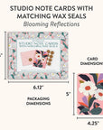 Blooming Reflections Note Card Set with Wax Seal