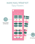 Tipsy Flowers Mani Nail Wrap Kit