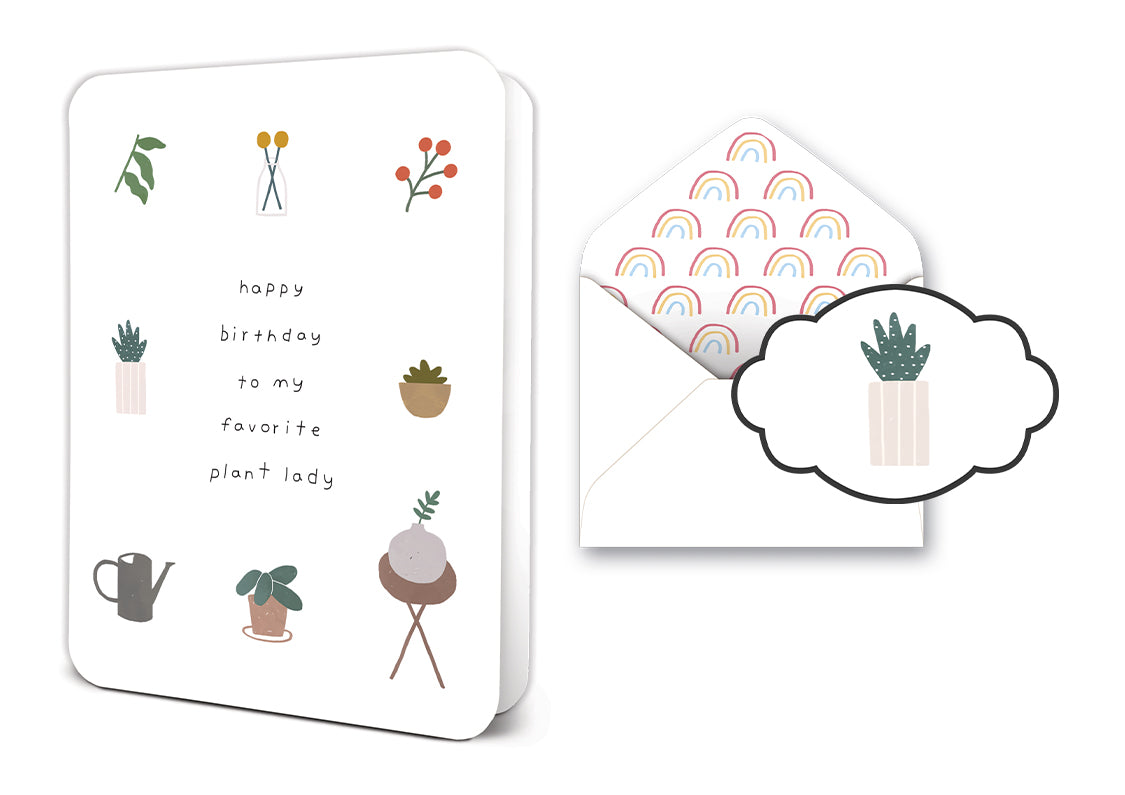 Happy Birthday to My Favorite Plant Lady Deluxe Greeting Card