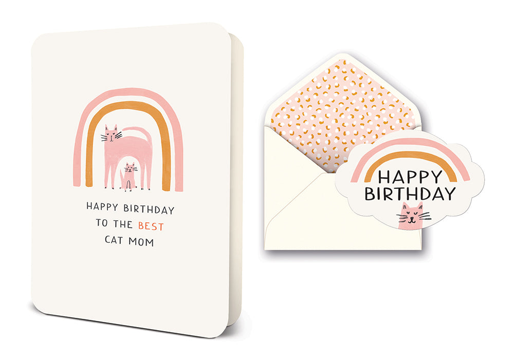 HB to the Best Cat Mom Deluxe Greeting Card