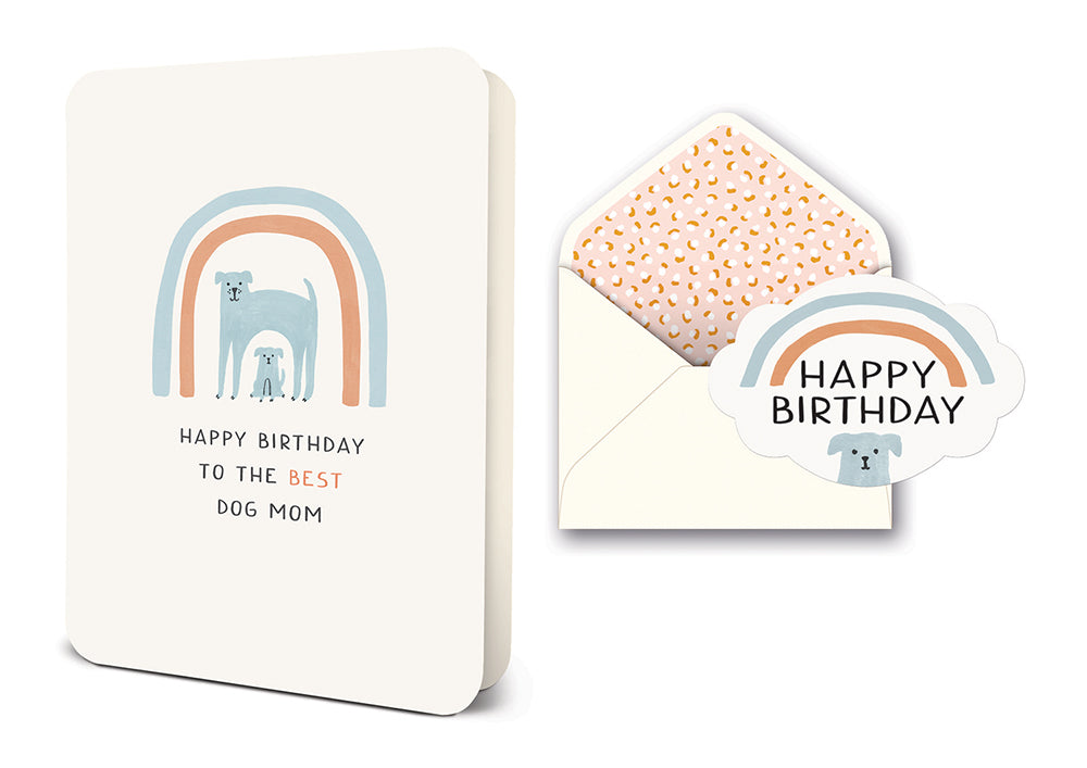 HB to the Best Dog Mom Deluxe Greeting Card