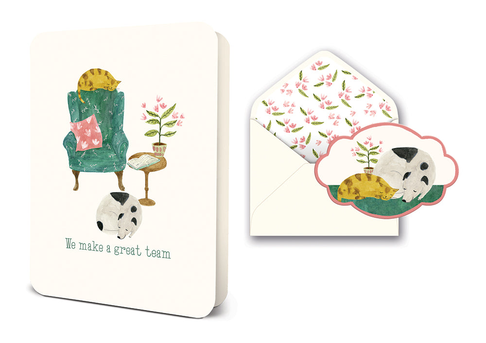 We Make a Great Team Deluxe Greeting Card