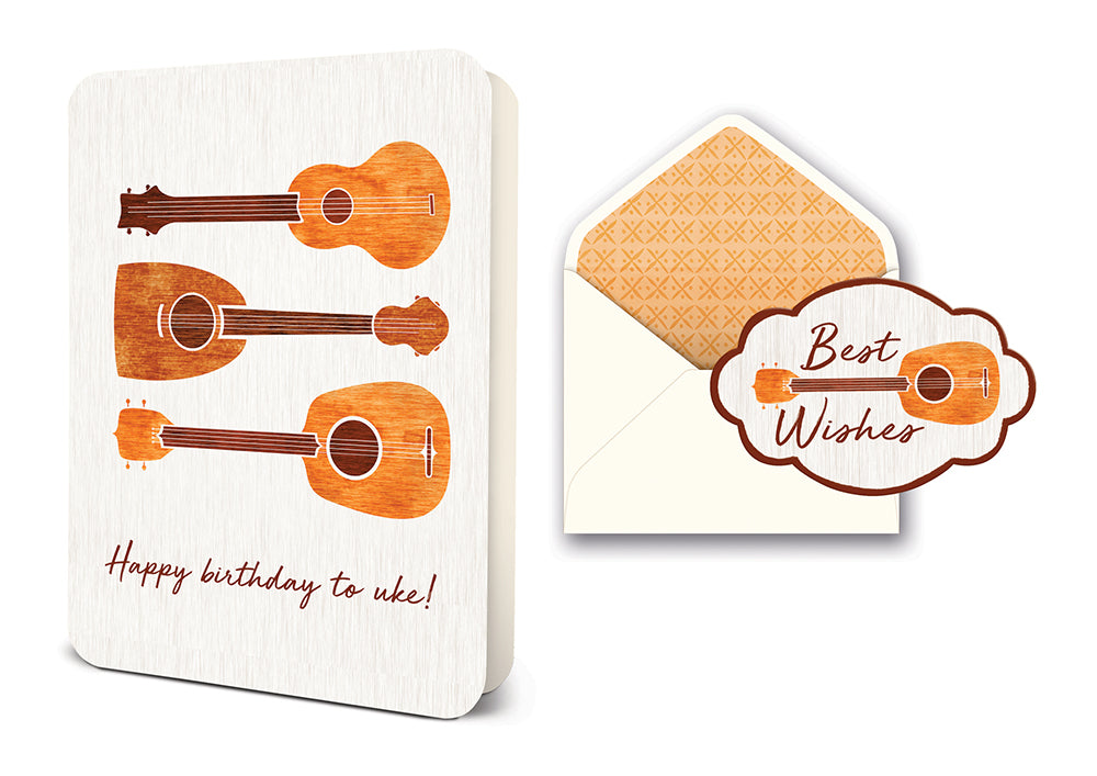 Happy Birthday Uke Deluxe Greeting Card