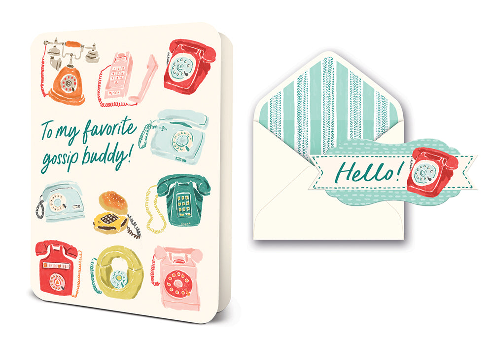 Gossip Buddy Deluxe Greeting Card