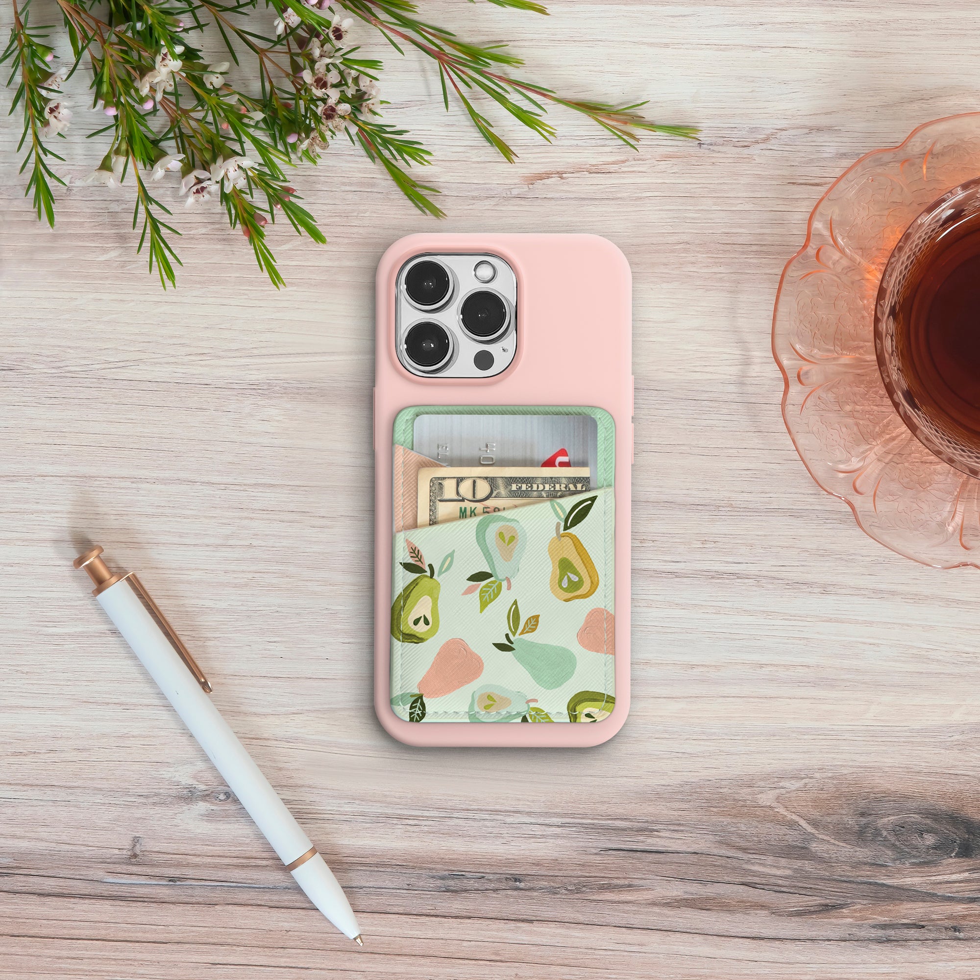 Au Pears Stick-On Cell Phone Wallet – Studio Oh!