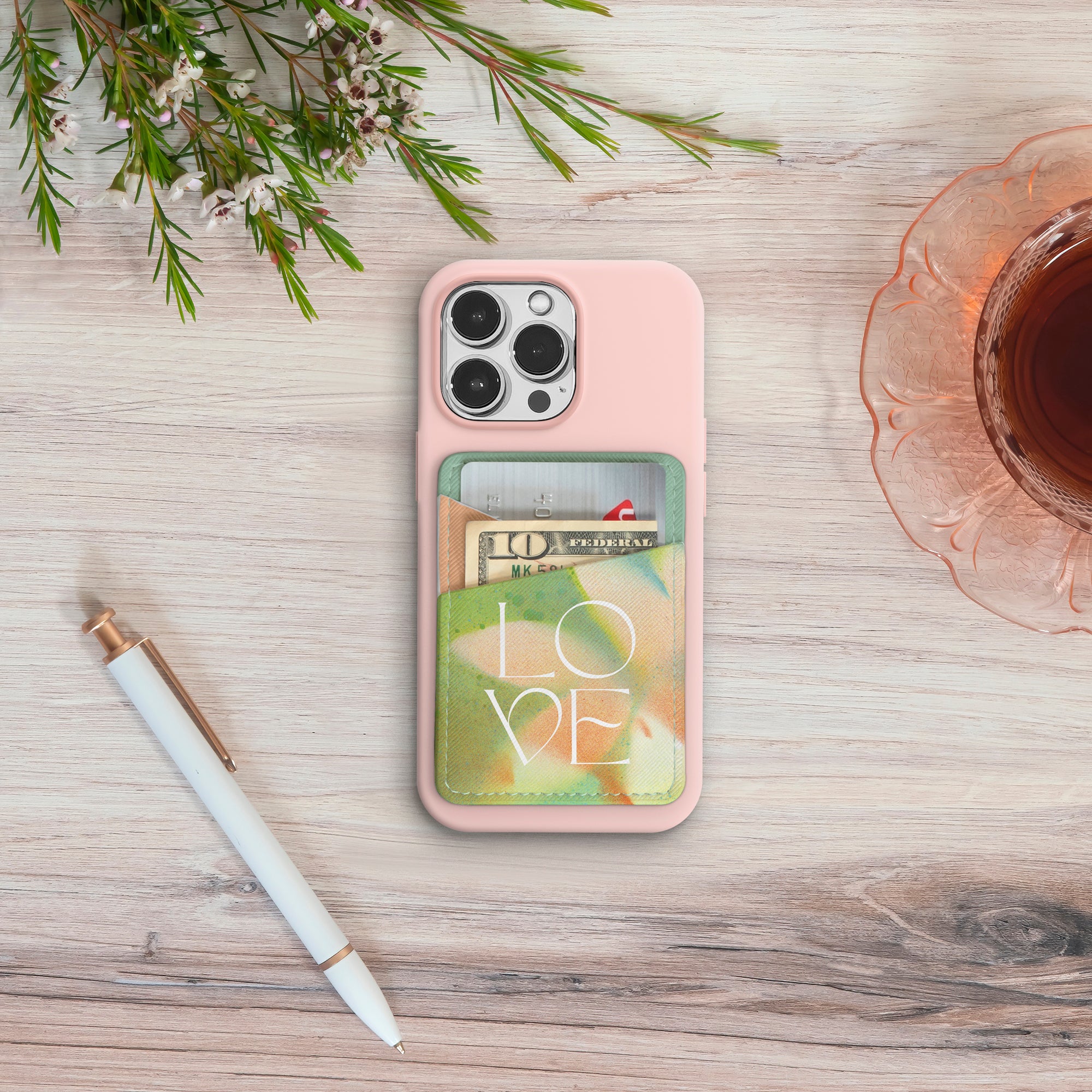 Dreamy Afternoon Stick-On Cell Phone Wallet Dreamy Afternoon Stick-On Cell Phone Wallet