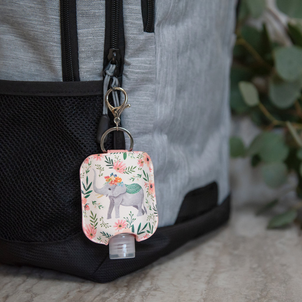 Lucky Elephant HandSanitizer Holder with Travel Bottle Studio Oh!