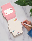 Plaid Blossoms Mini Memo with Stickers