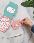 Plaid Blossoms Mini Memo with Stickers
