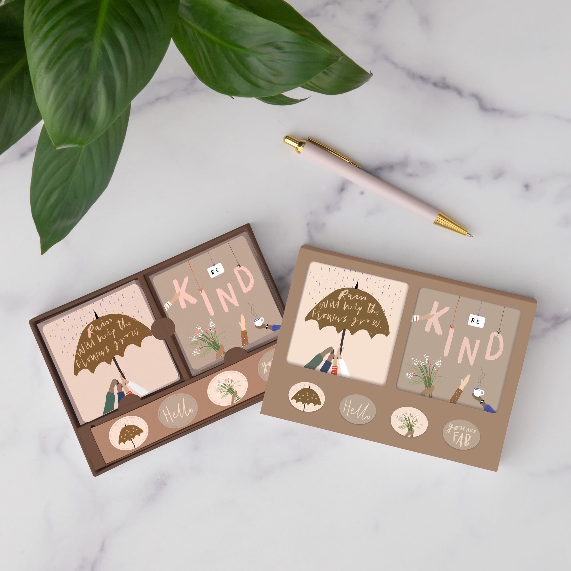 Be Kind Mini Note Card Set with Stickers