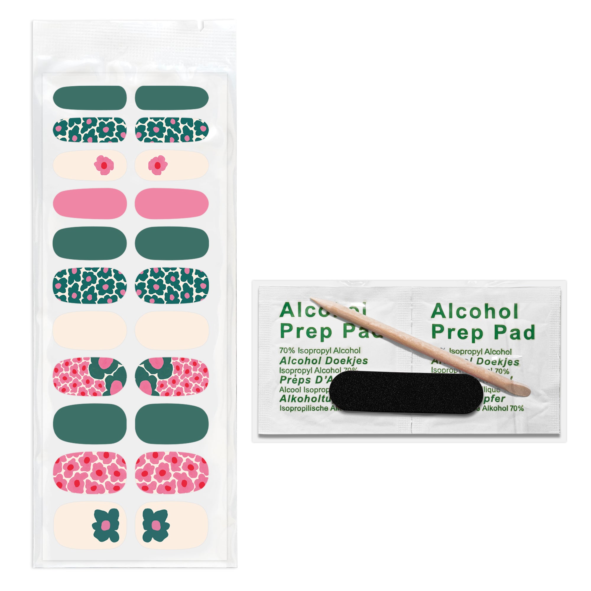 Tipsy Flowers Mani Nail Wrap Kit