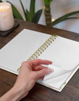 Portrait of Woman with Flower Crown Medium Spiral Notebook