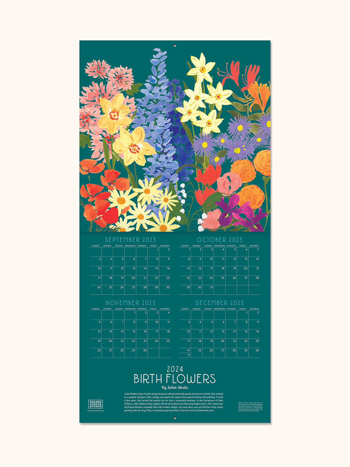 Birth Flowers 12" x 12" Wall Calendar