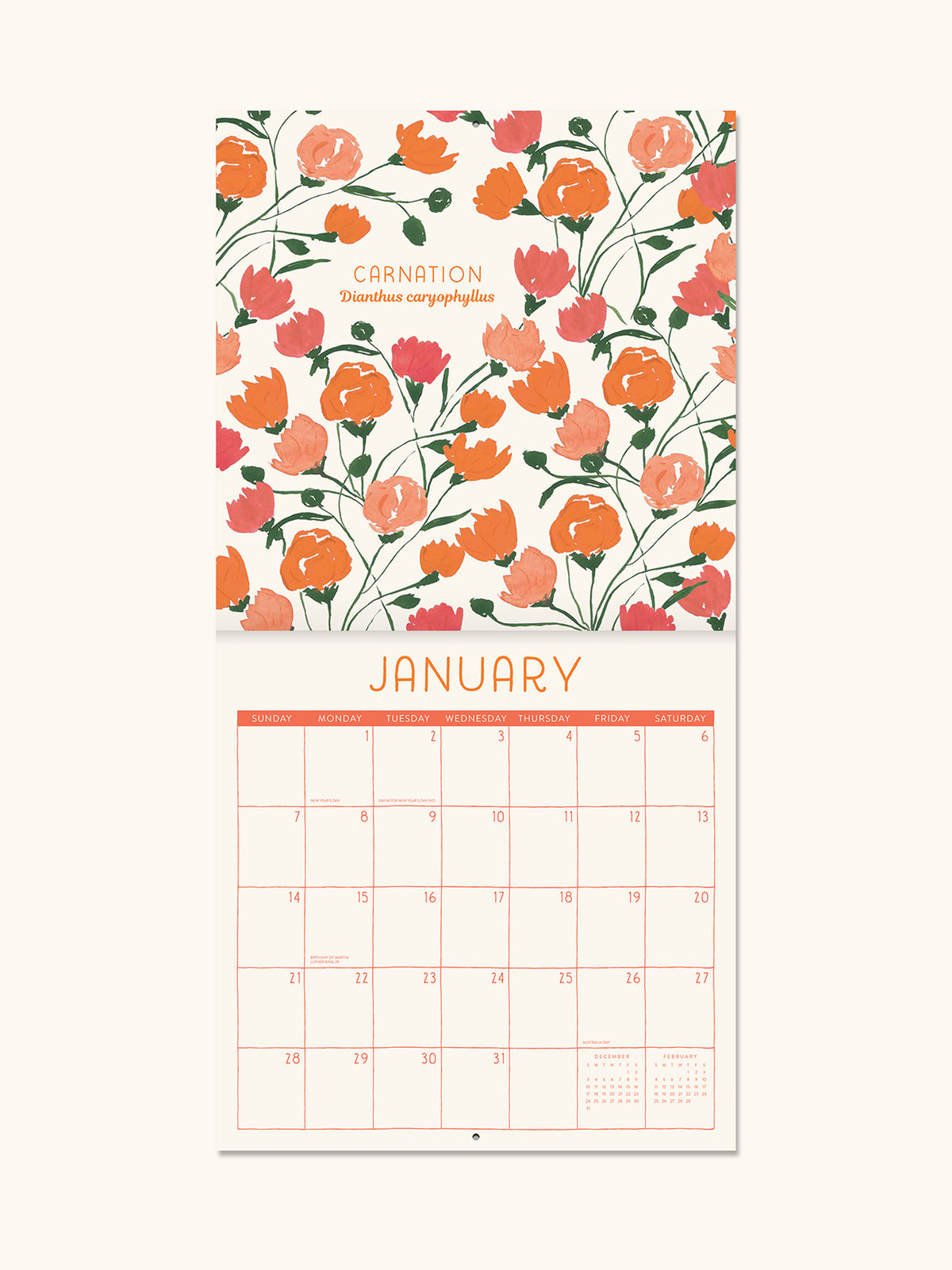 Birth Flowers 12" x 12" Wall Calendar