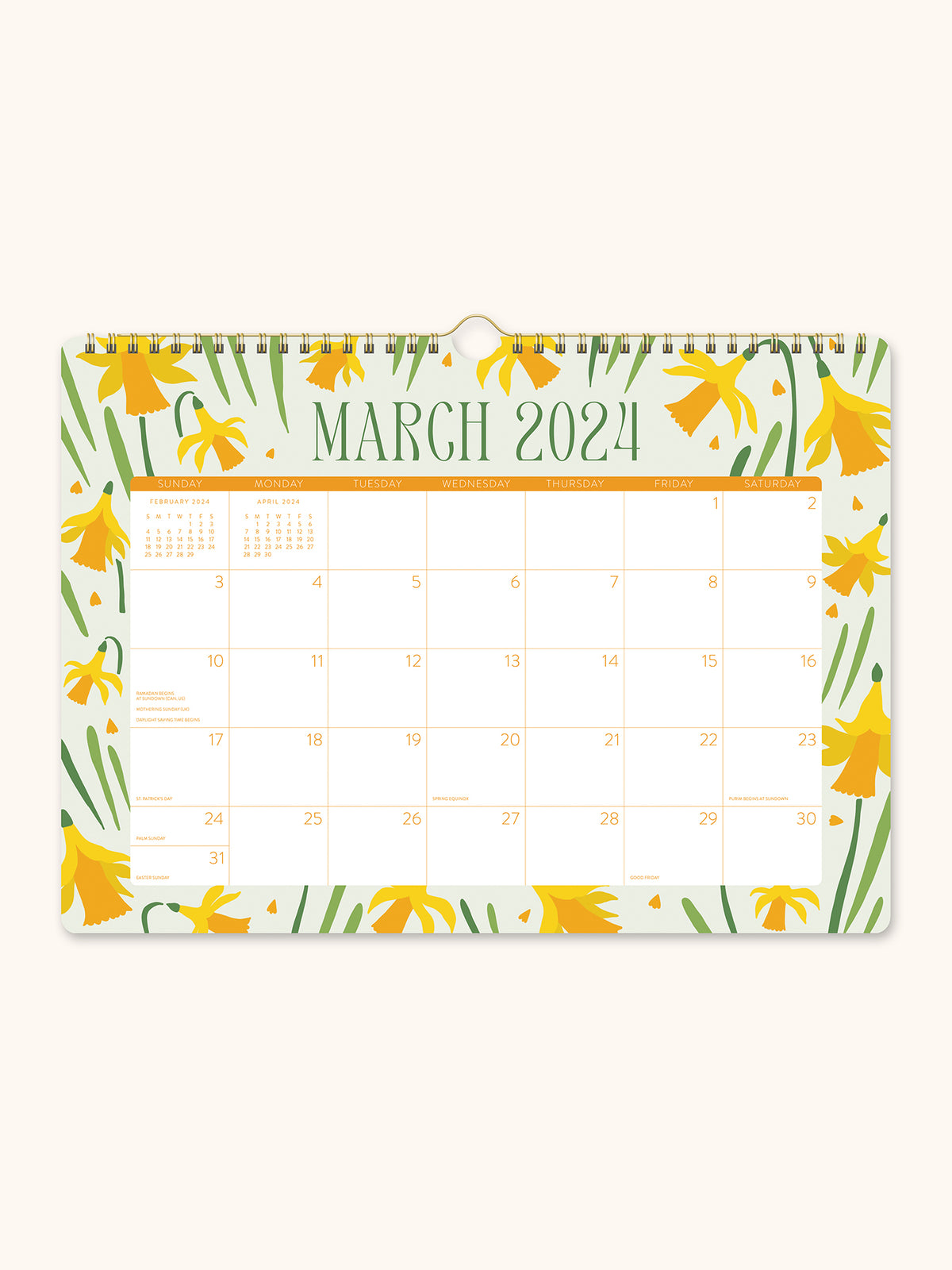 2024 Flower Market Deluxe Wall Calendar