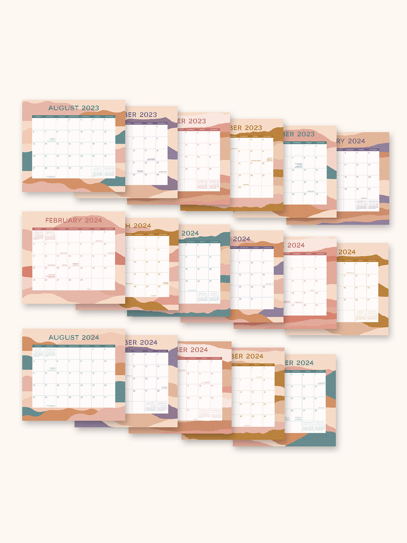 2024 Muted Landscapes Magnetic Monthly Pad