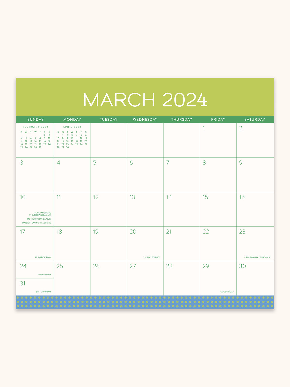 2024 Color Block Magnetic Monthly Pad