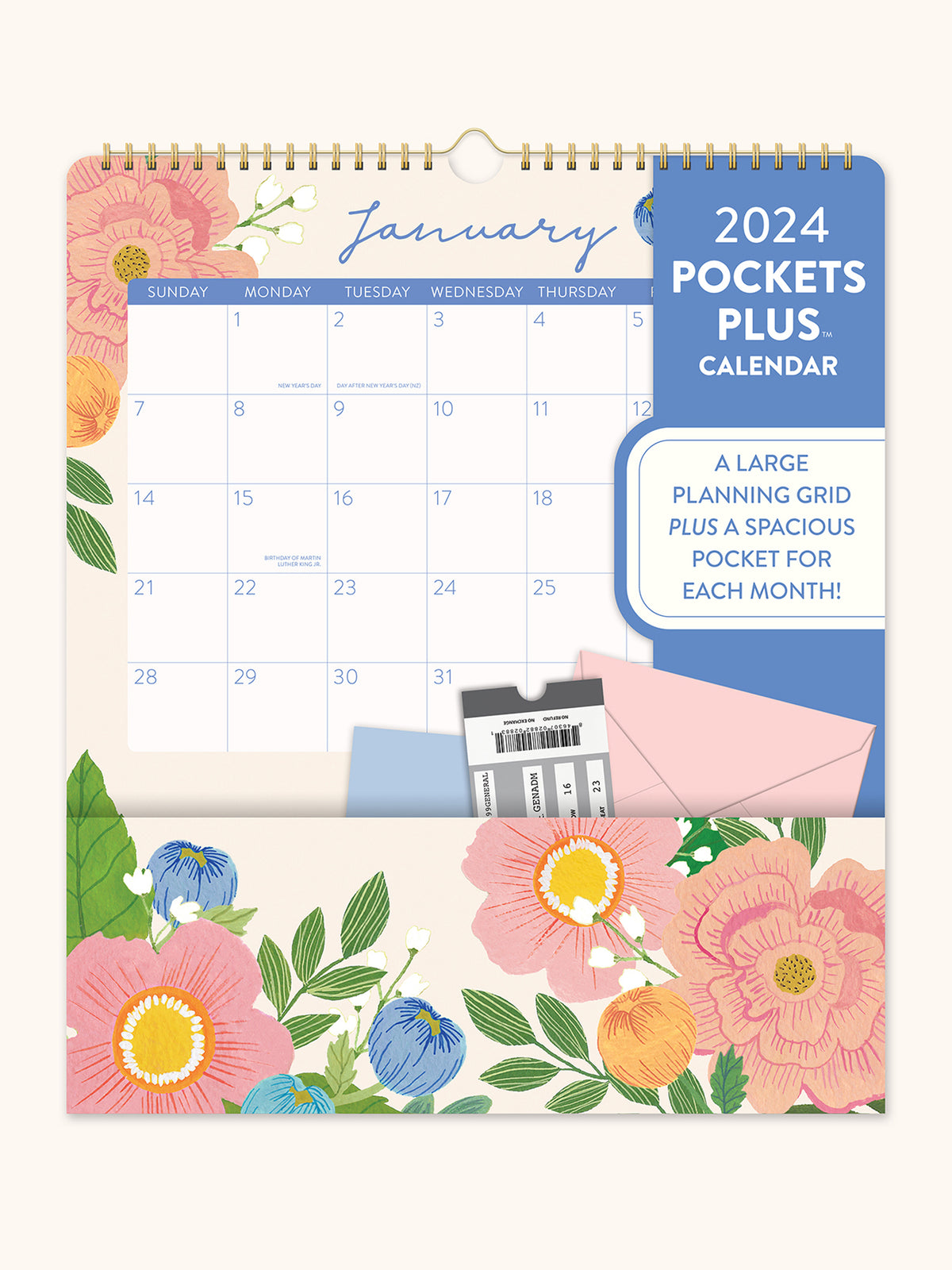 2024 Bella Flora Pockets Plus Calendar