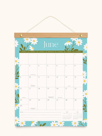 2024 Pretty Petals Bamboo-Hanger Calendar